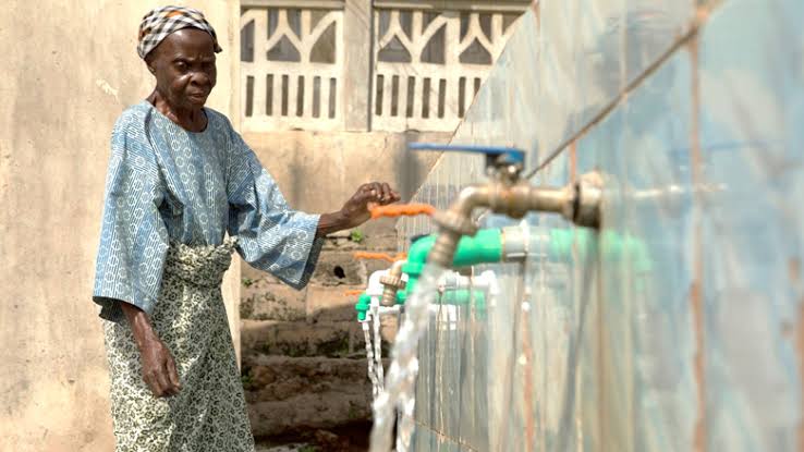 Community water point serving residents